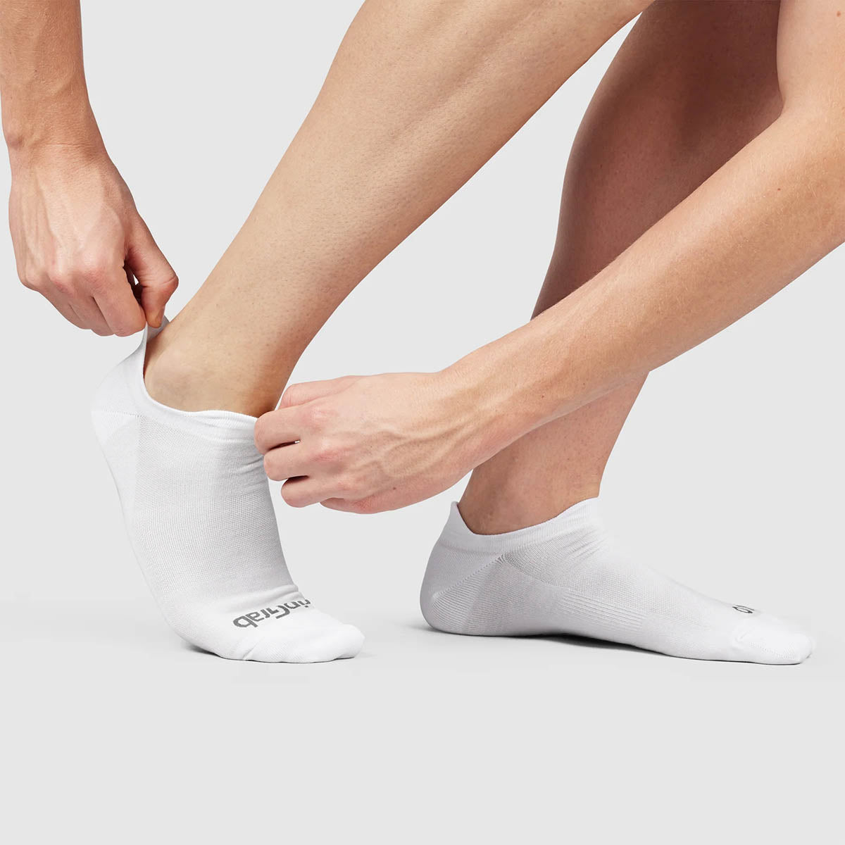 GripGrab Cycling Sock No Show White 3-pack