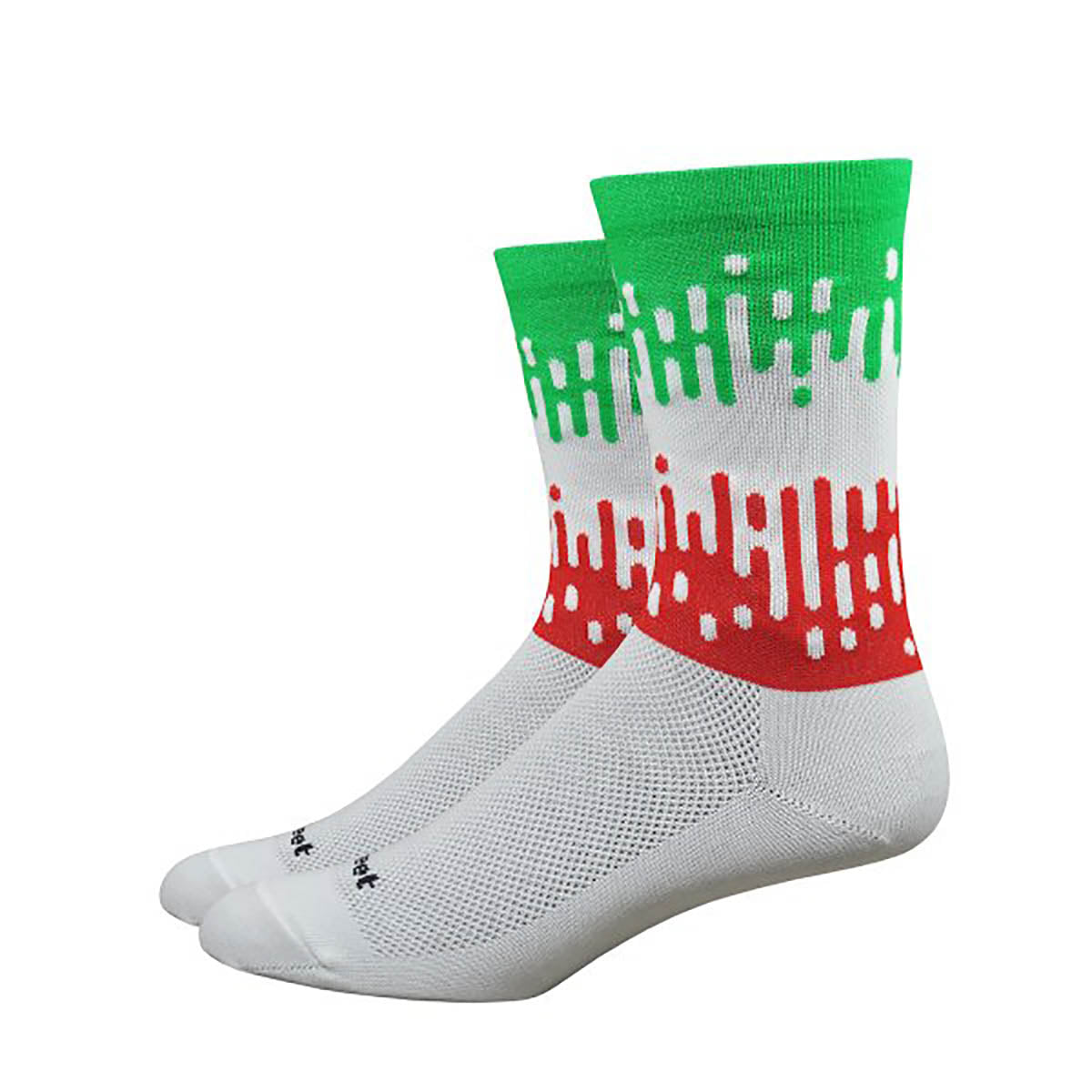 Defeet Aireator Fietssokken ITALIA Wit Rood Groen