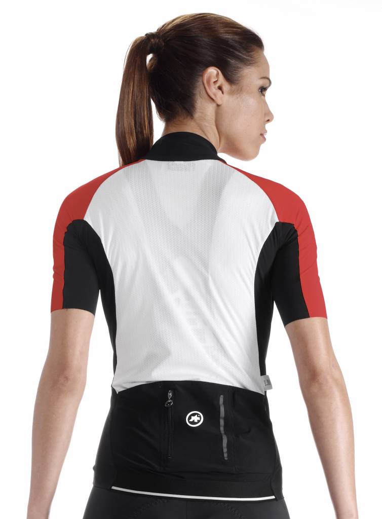 Assos campionissimo laalalai evo 8 dames fietsshirt met korte mouwen national rood
