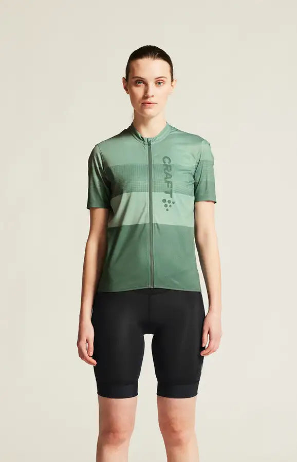 Craft Core Endur Logo Jersey W - Thyme / Glacial