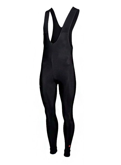 Craft thermo lange fietsbroek met bretels zonder zeem zwart