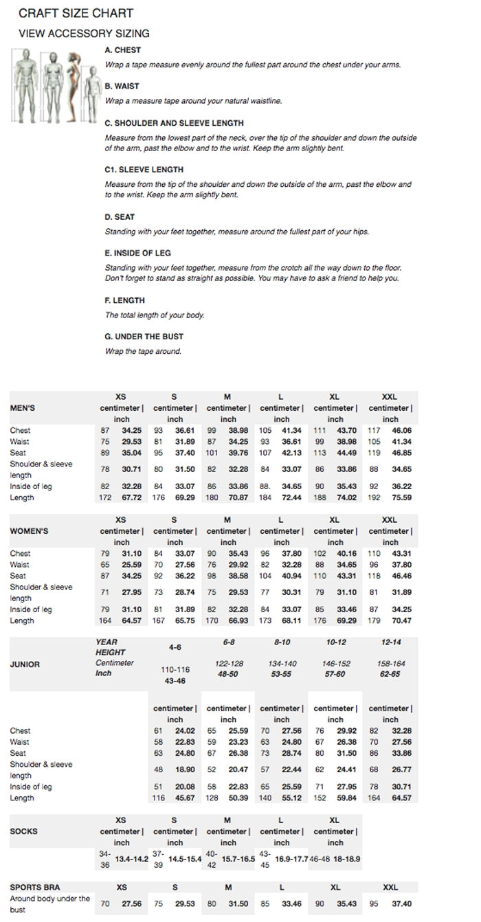 Craft essence korte fietsbroek met bretels zwart zilver