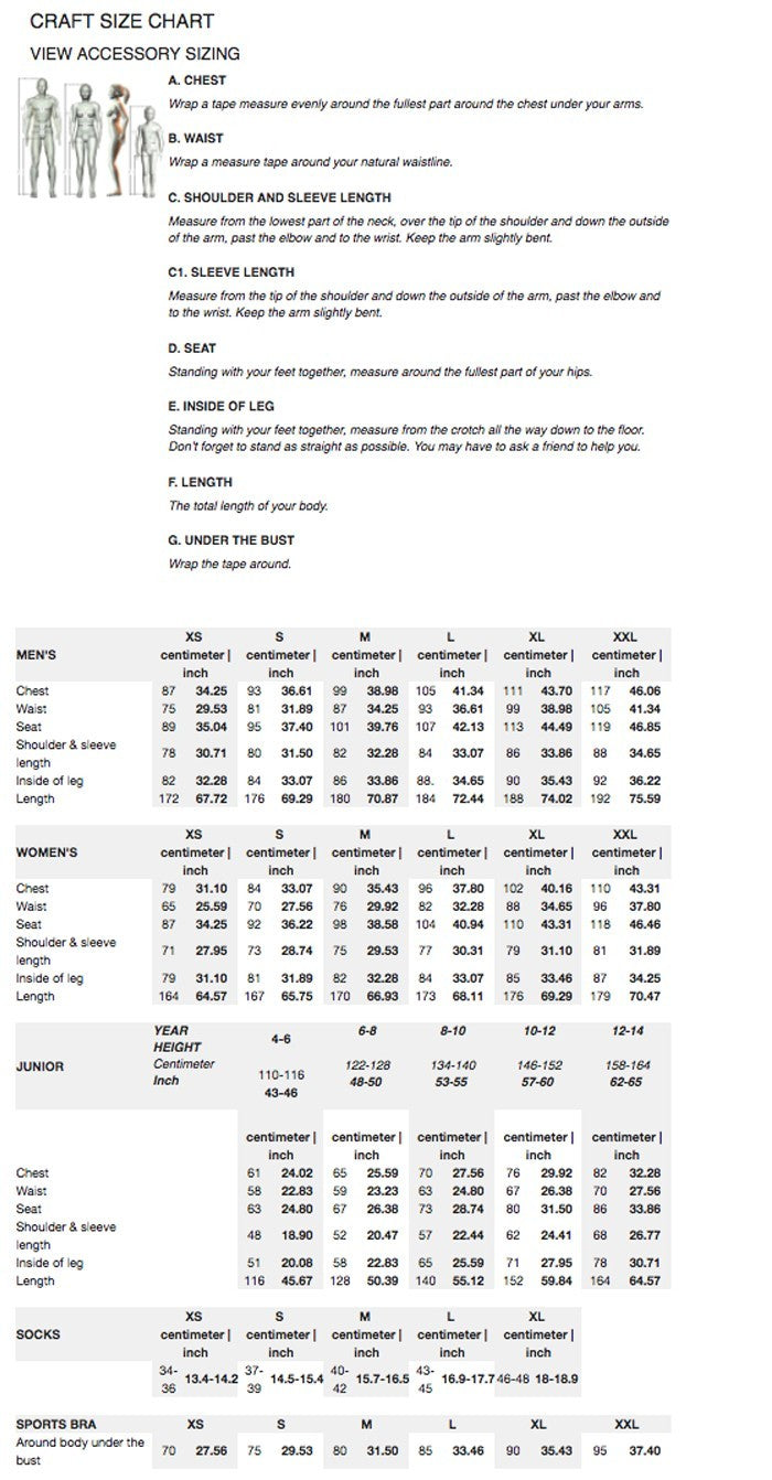 Craft Pro Thermal Bib Tight Pad M - Black/N Light