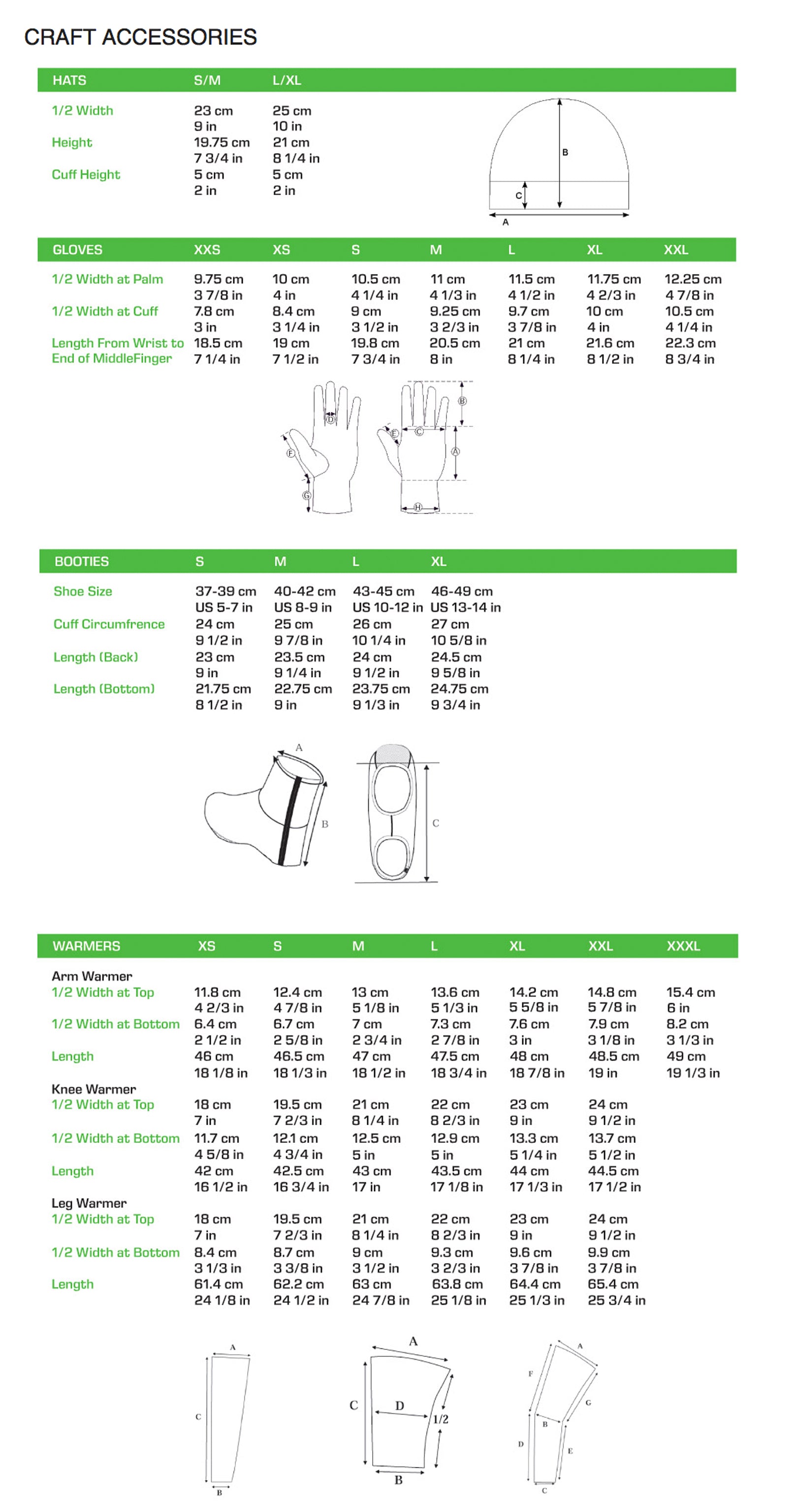 Craft route fietshandschoen zwart wit