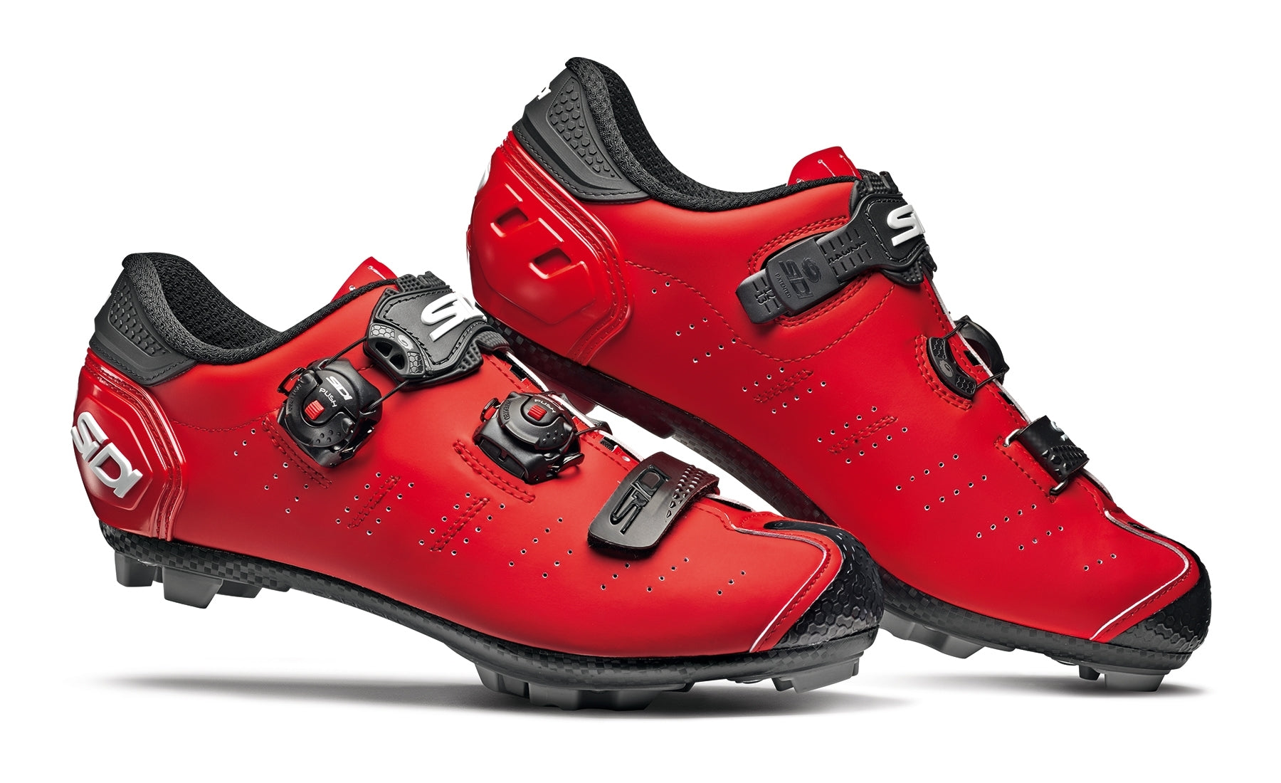 Sidi dragon 5 srs mtb fietsschoenen mat rood zwart