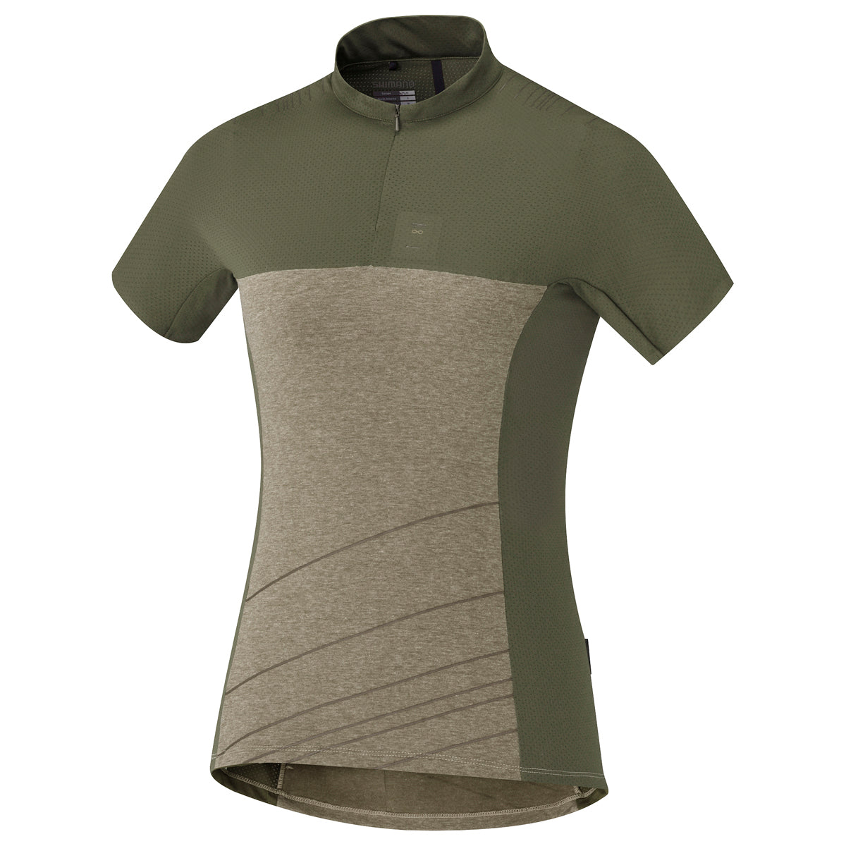 Shimano trail dames fietsshirt met korte mouwen dusky groen