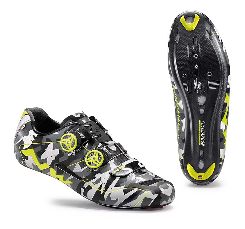 NORTHWAVE Extreme Race Fietsschoen Reflective Camo Yellow Fluo
