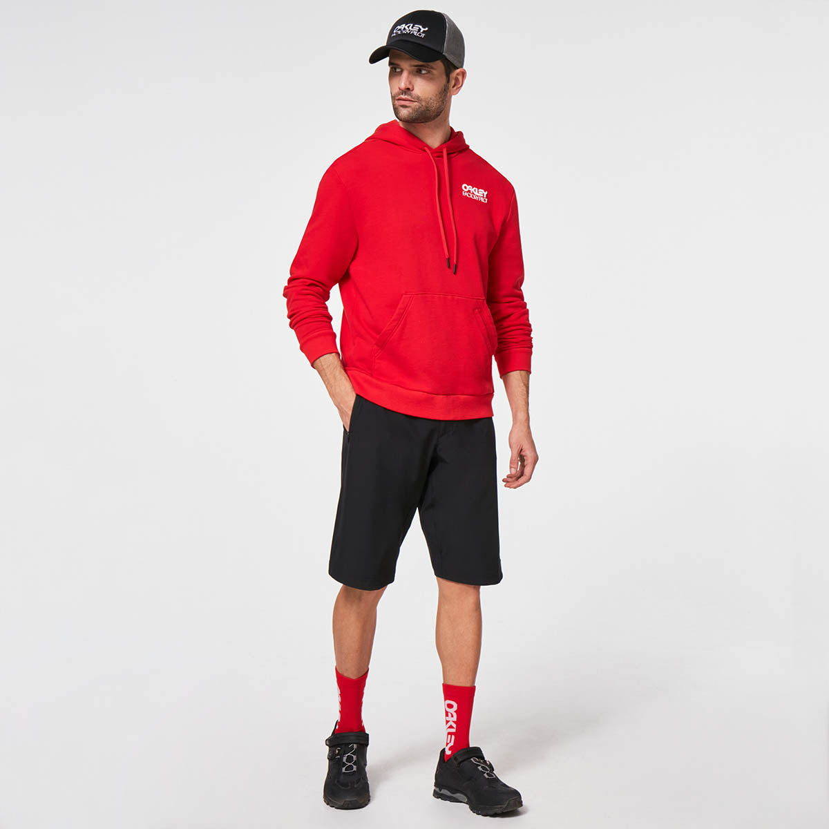 Oakley Freeride Fleece Hoodie - Red Line