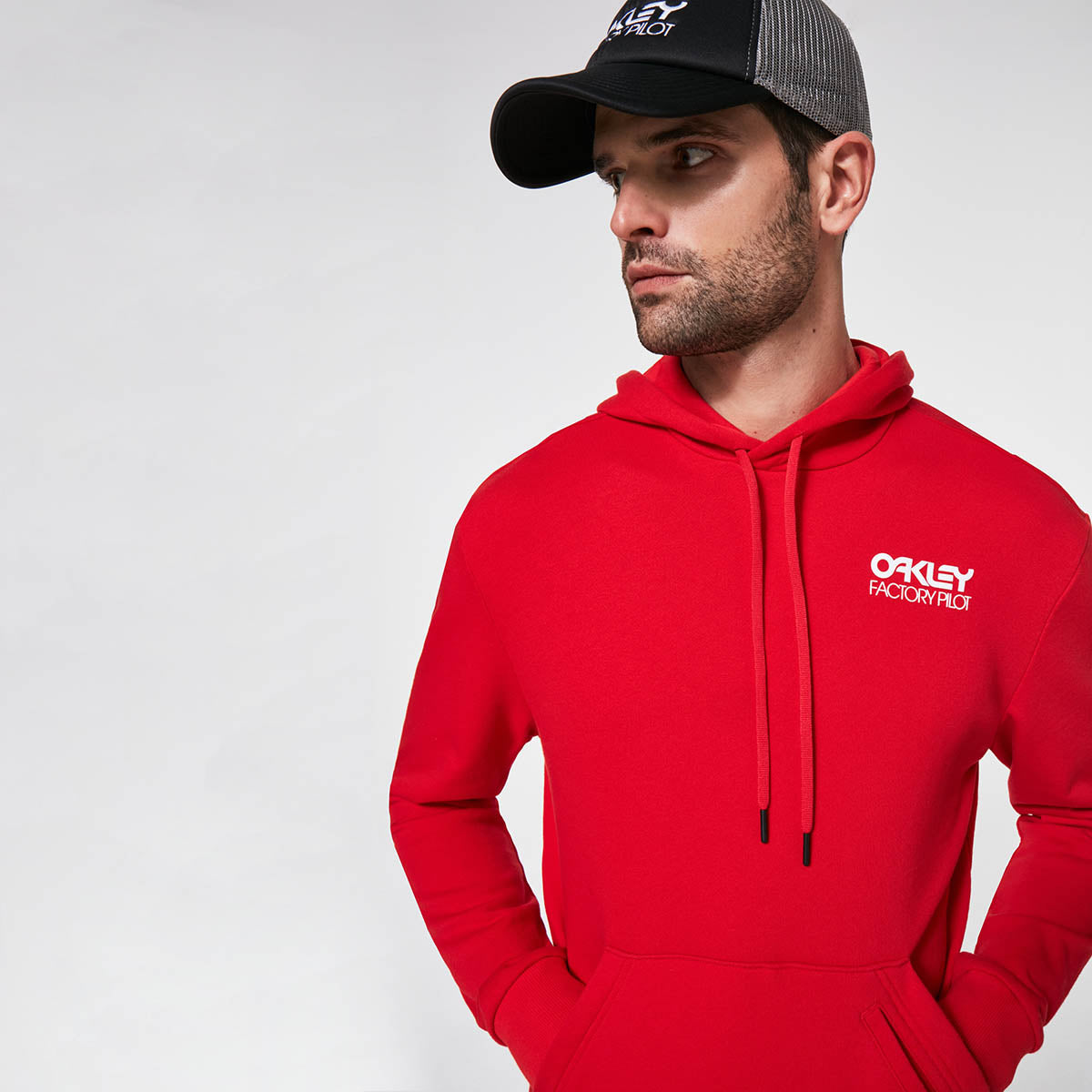 Oakley Freeride Fleece Hoodie - Red Line