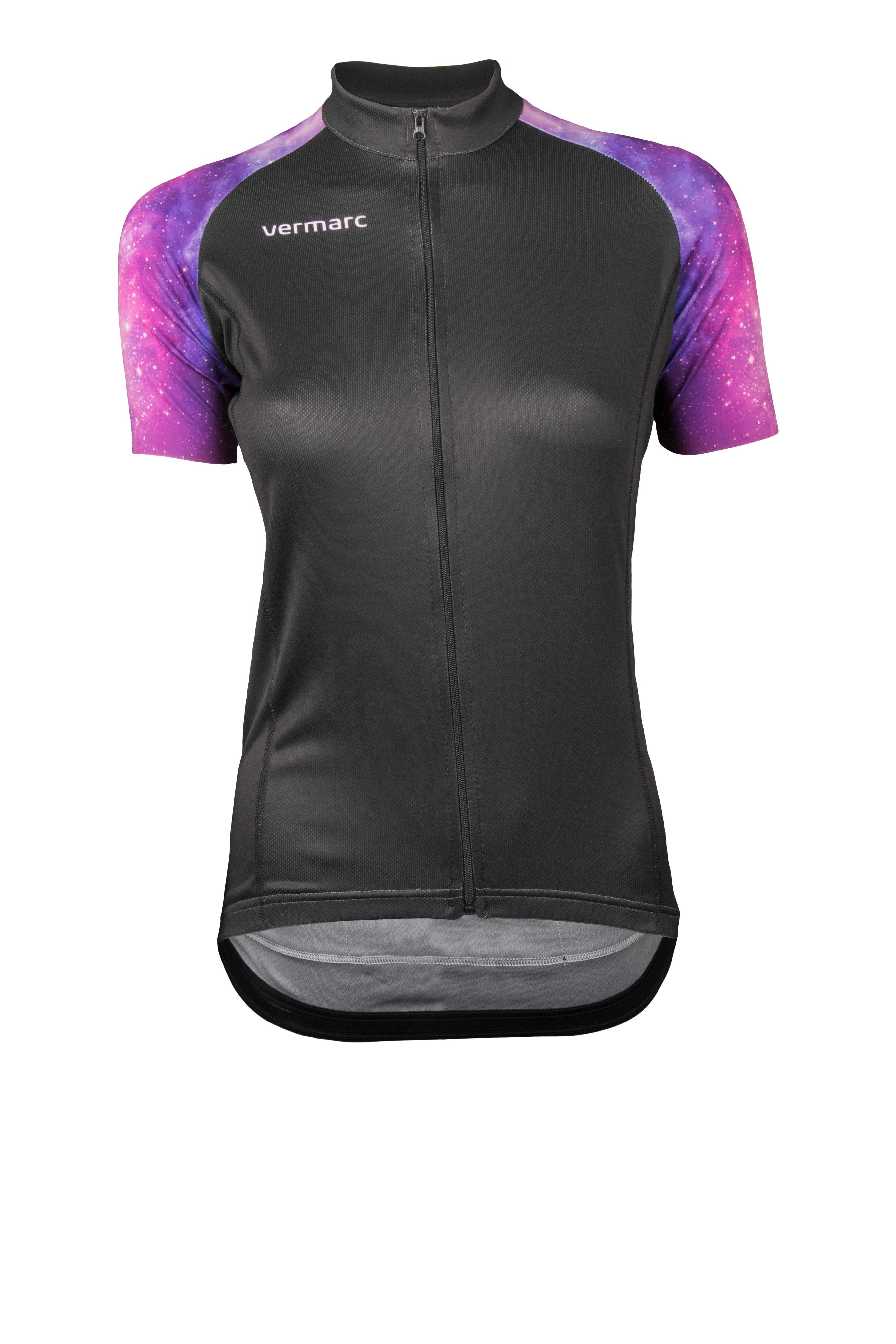 Vermarc galaxy dames fietsshirt korte mouwen zwart