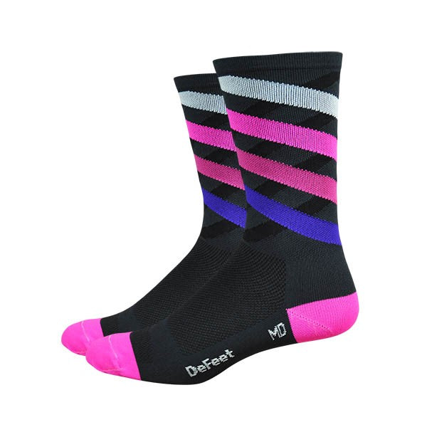 Defeet aireator high top fietssok crossing roze