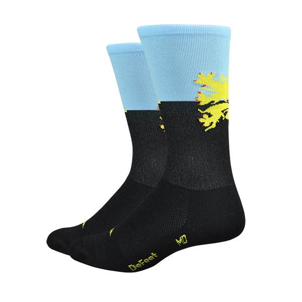 Defeet aireator high top fietssok lions roar