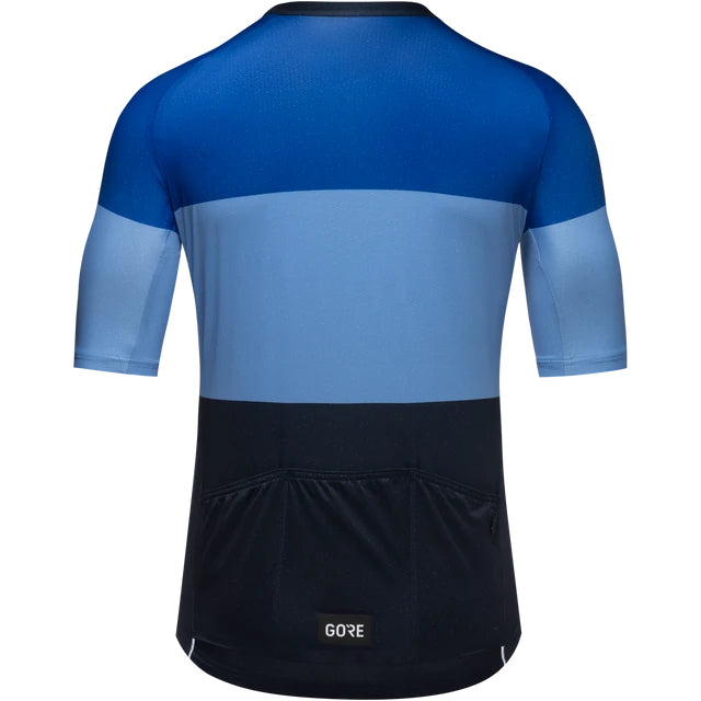 Gorewear Spirit Stripes Jersey Mens - Ultramarine Blue/ Scrub Blue