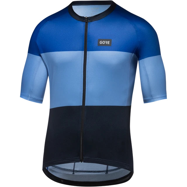 Gorewear Spirit Stripes Jersey Mens - Ultramarine Blue/ Scrub Blue