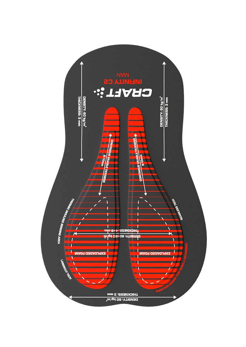 Craft verve lange fietsbroek met bretels zwart