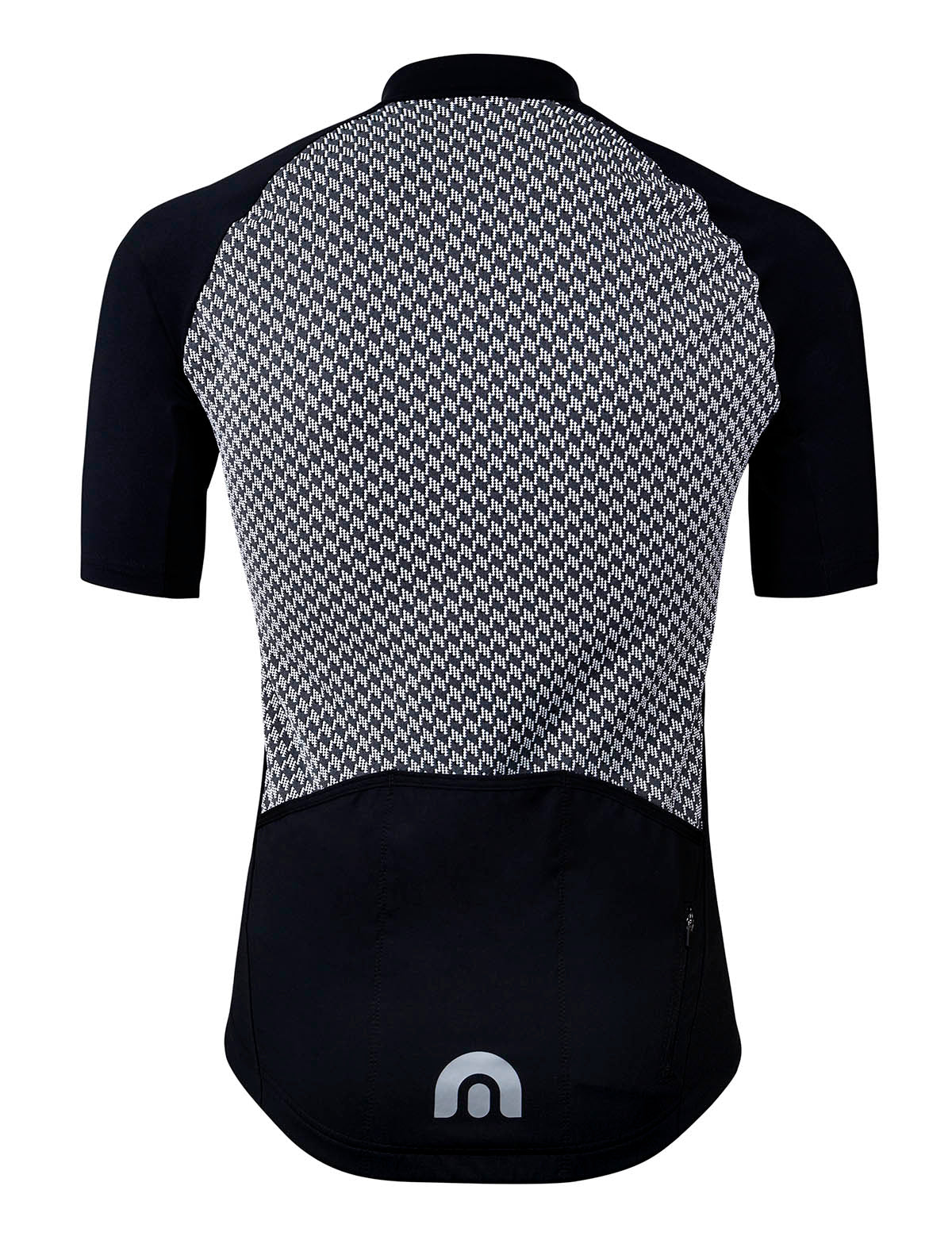 Megmeister Jersey Houndstooth Black