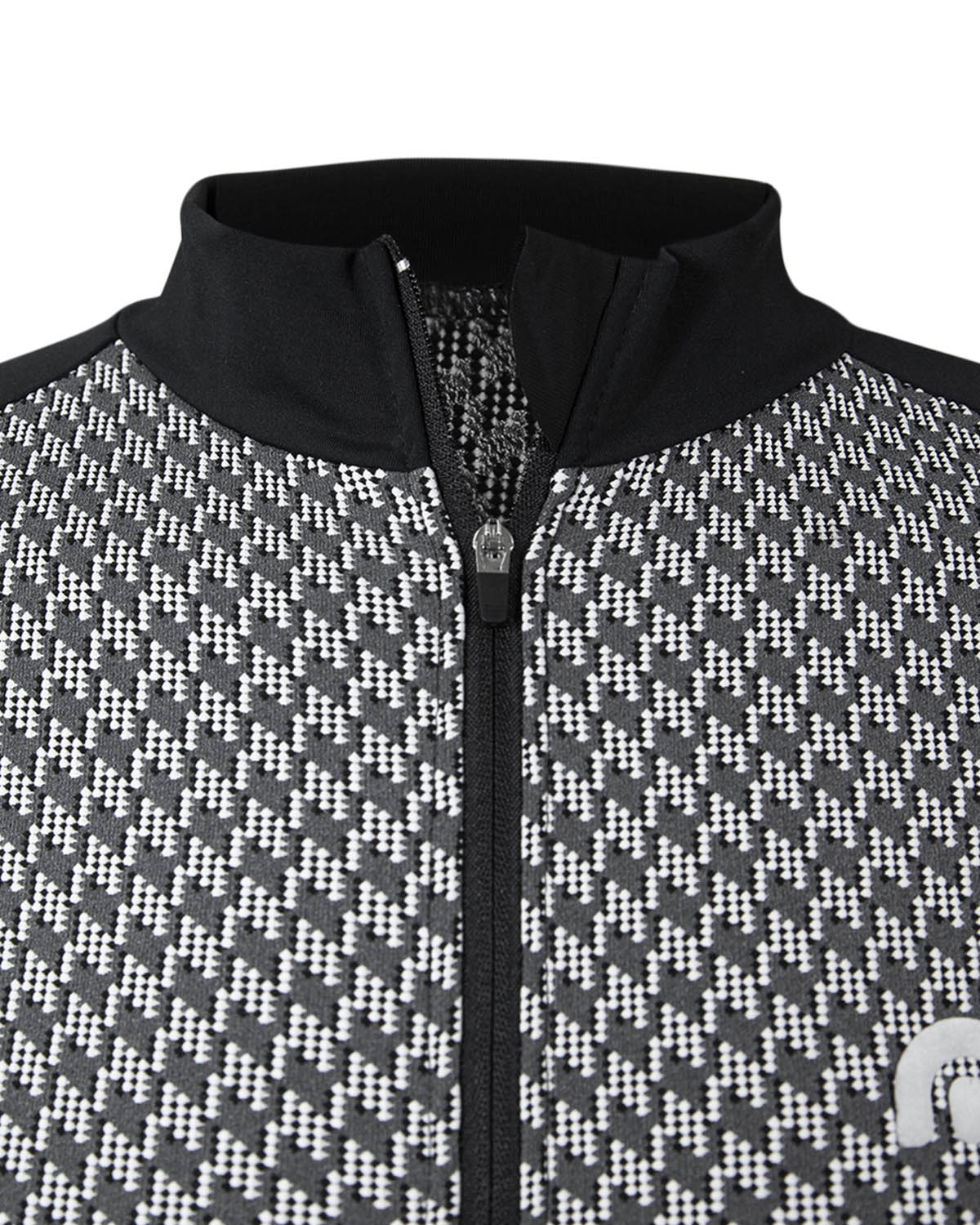 Megmeister Jersey Houndstooth Black