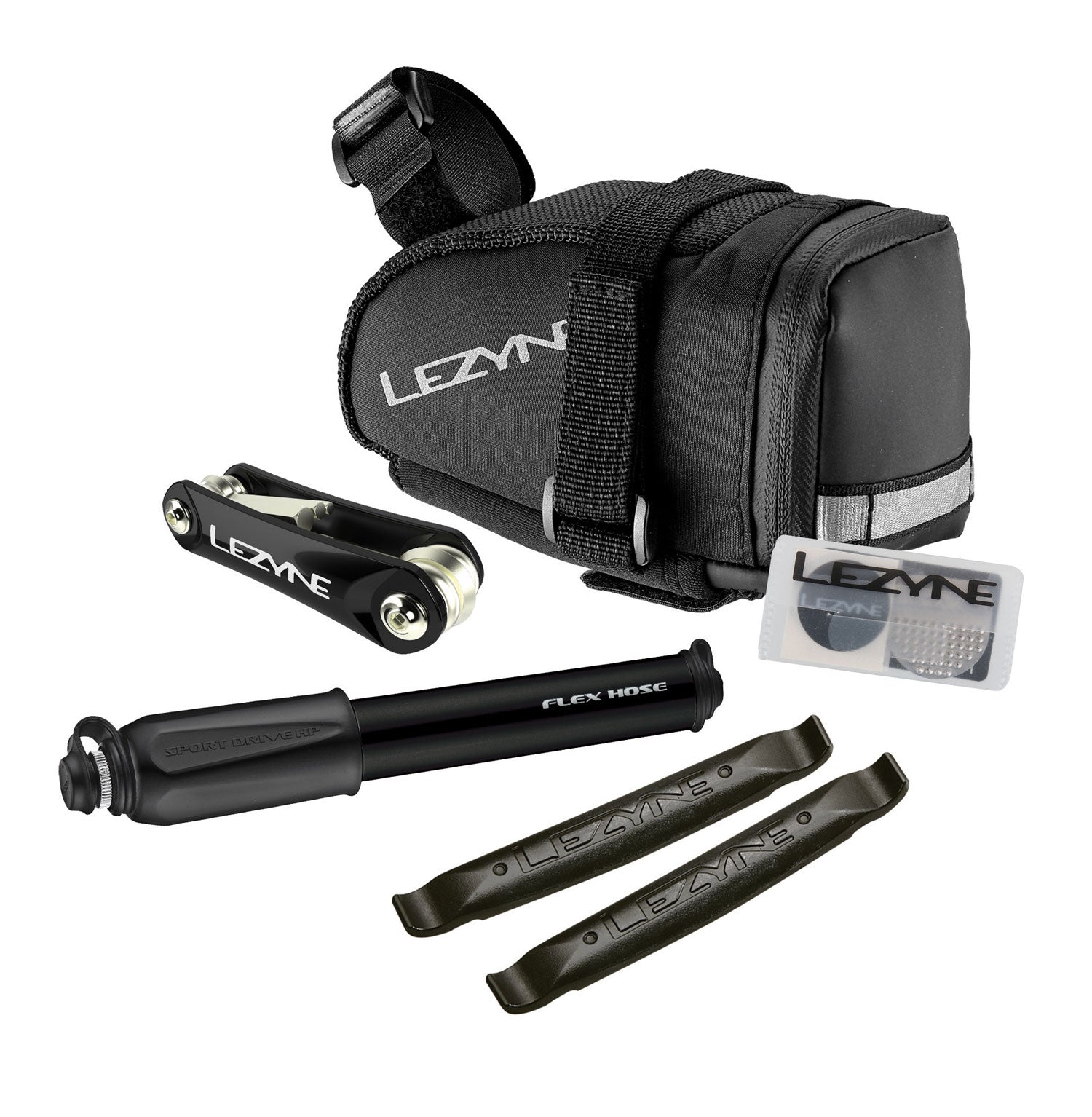 Lezyne m-caddy zadeltas sport kit zwart