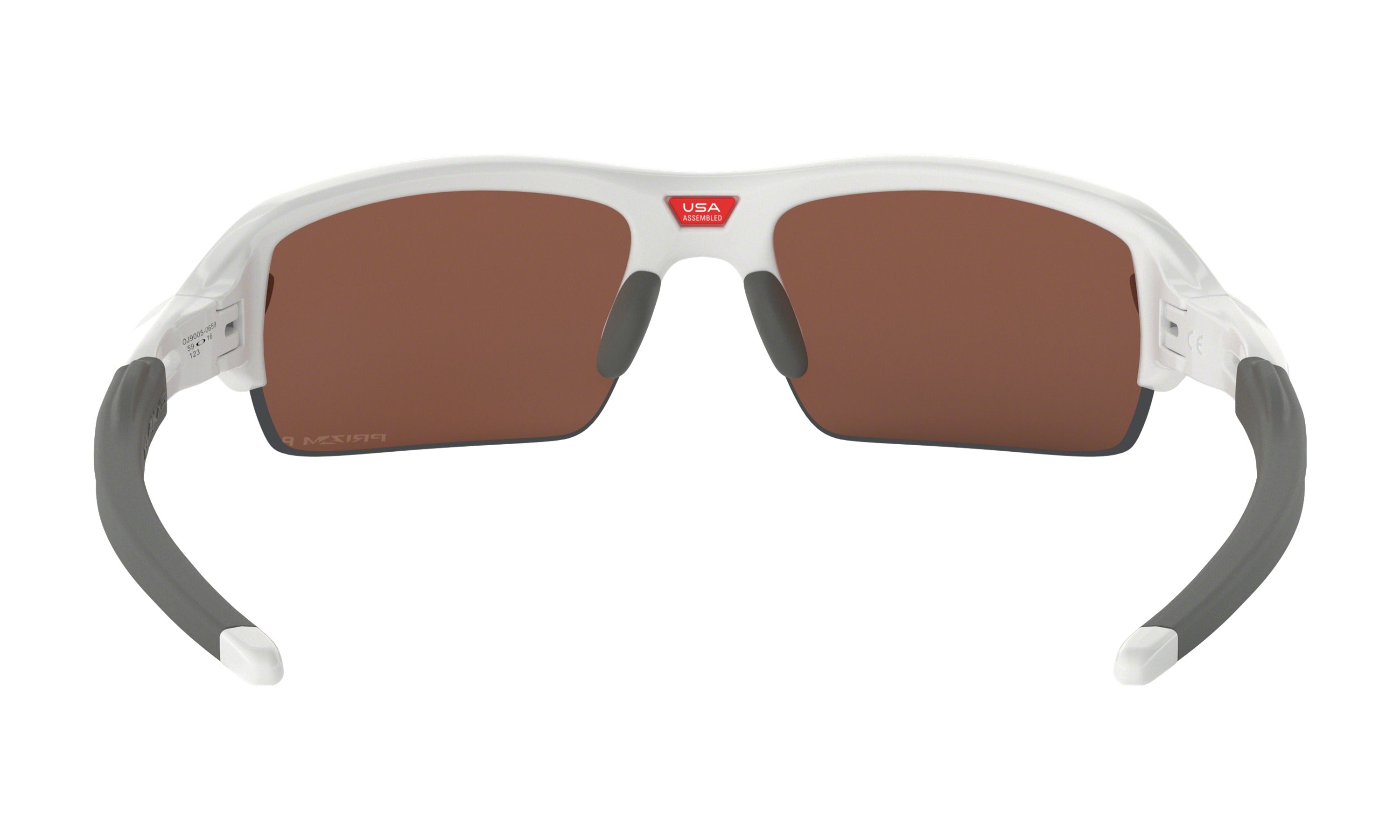 Oakley flak xs fietsbril polished wit - prizm deep water polarized lens