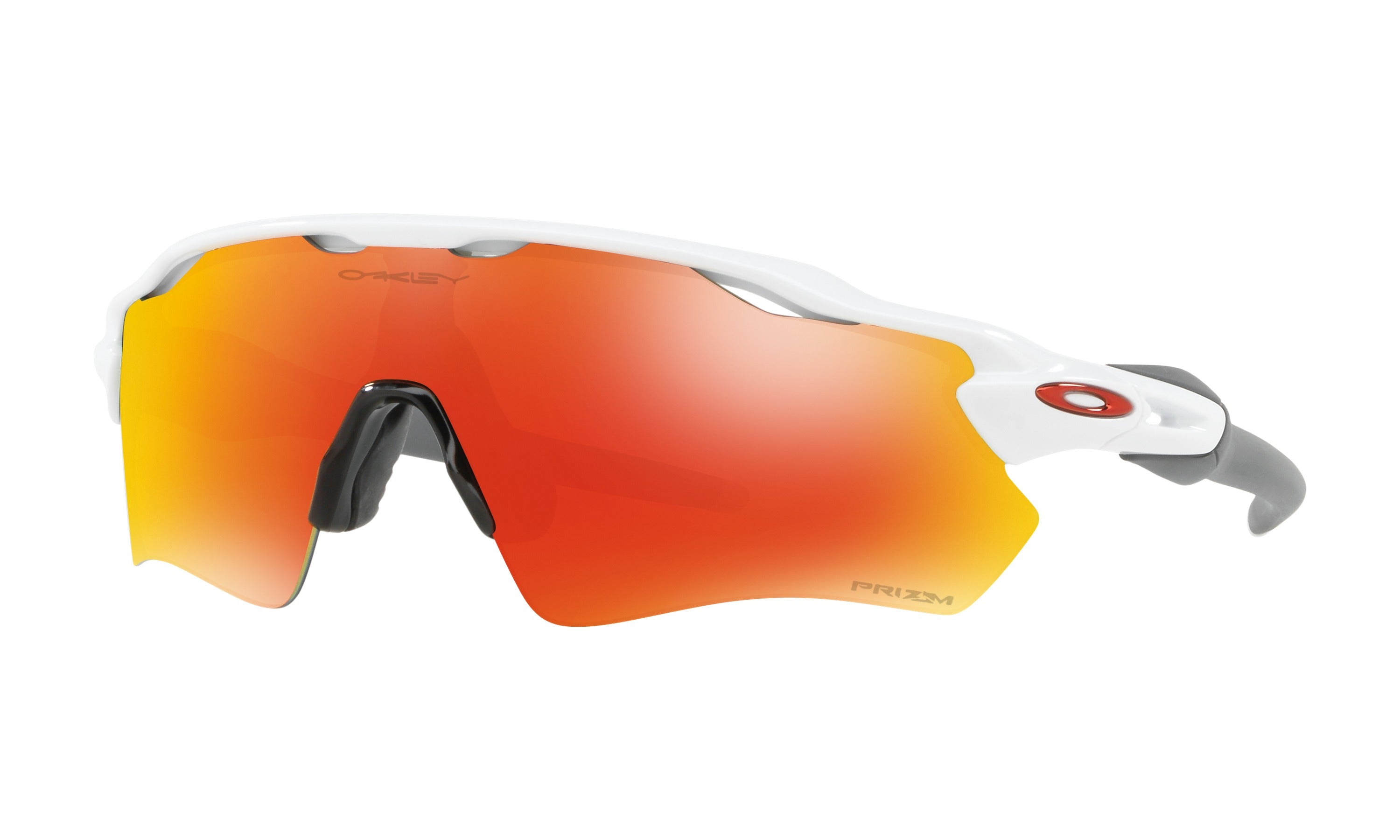 Oakley radar ev path fietsbril polished wit - prizm ruby lens