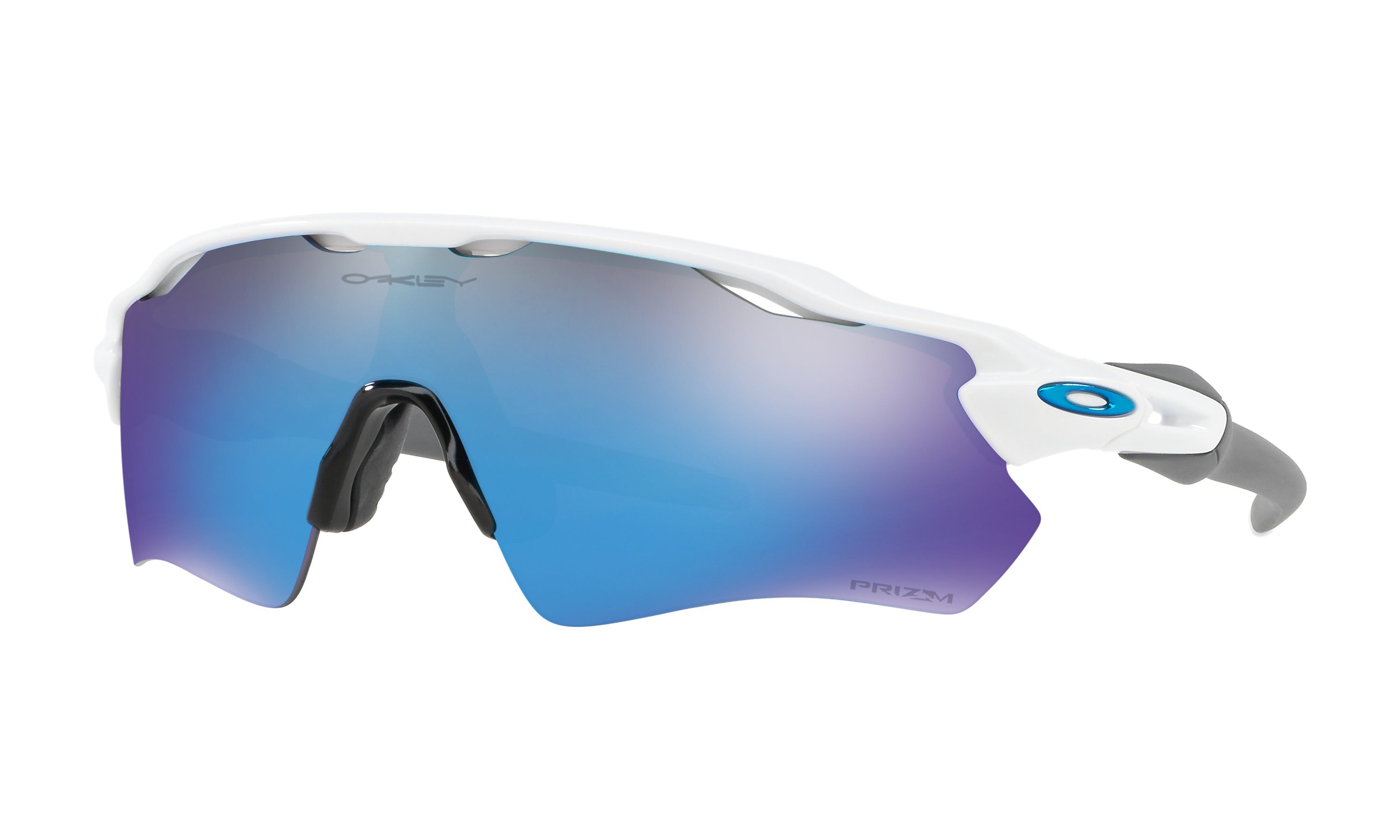 Oakley radar ev fietsbril polished wit - prizm sapphire lens