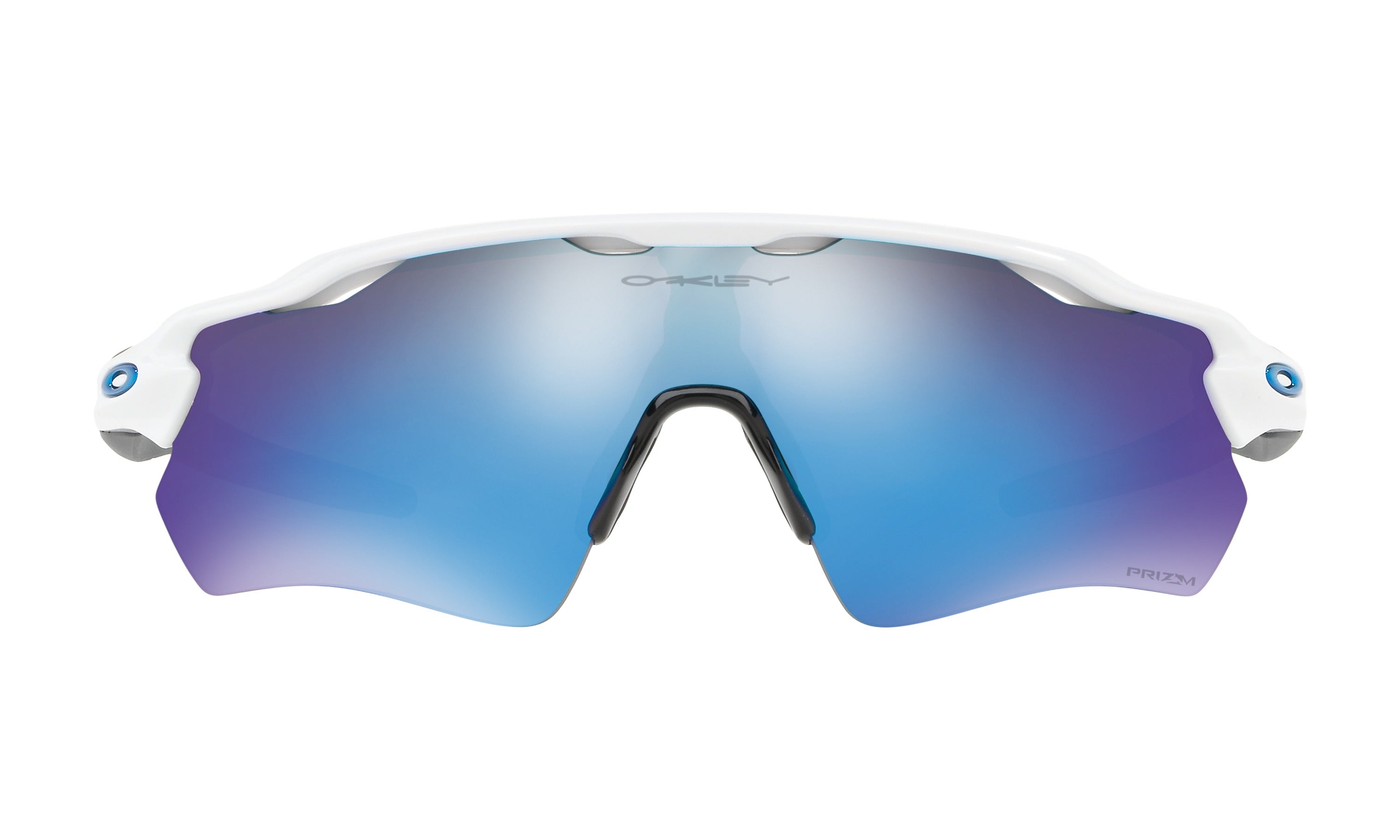 Oakley radar ev fietsbril polished wit - prizm sapphire lens