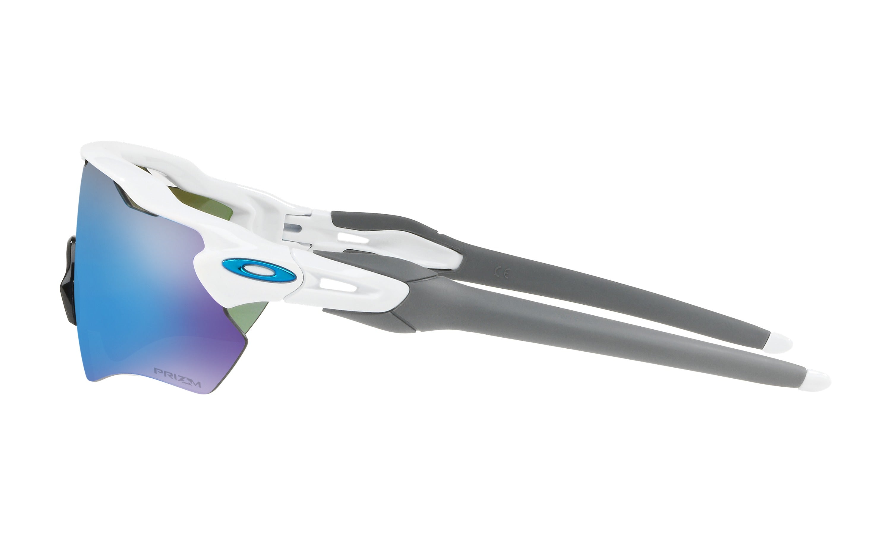 Oakley radar ev fietsbril polished wit - prizm sapphire lens