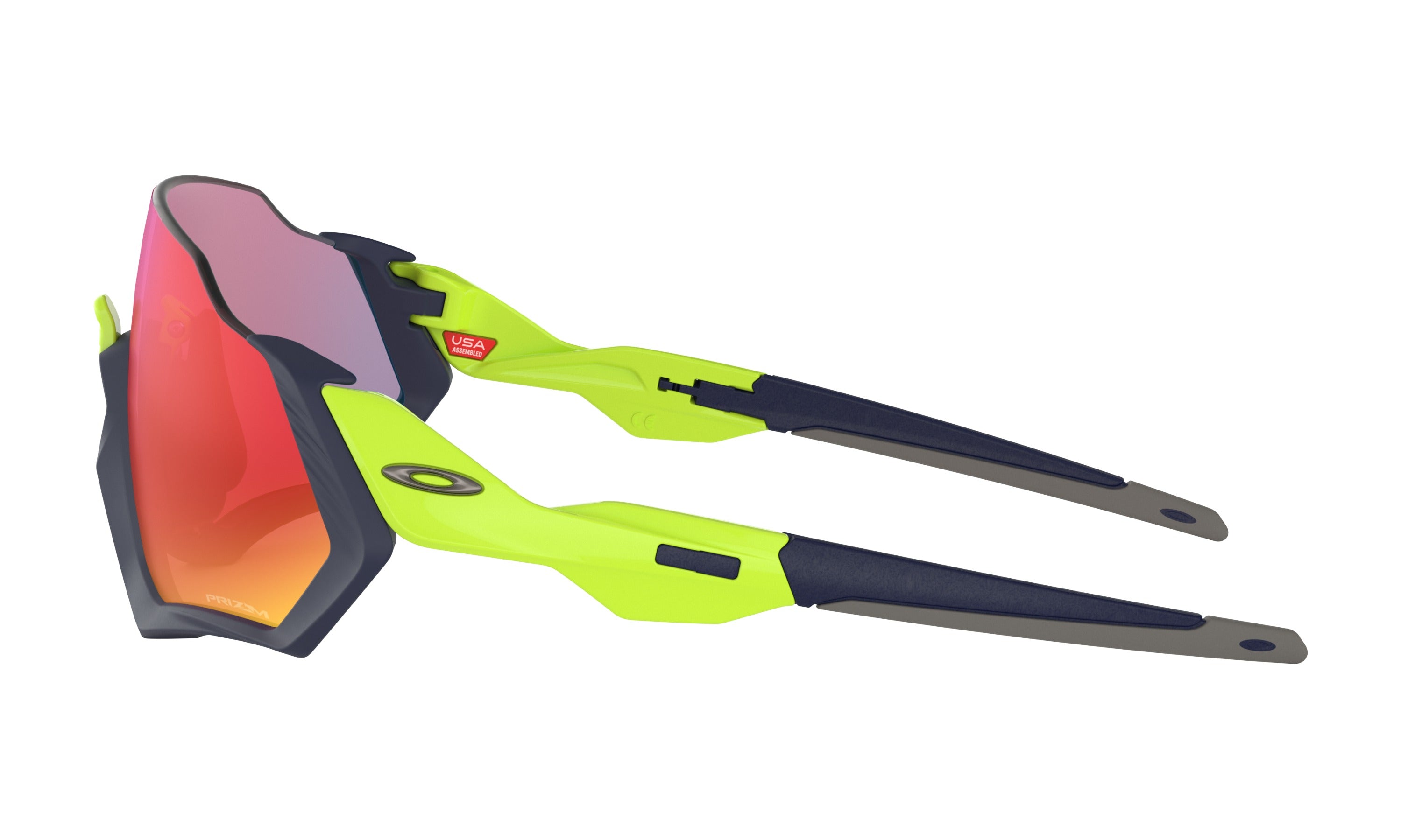 Oakley flight jacket fietsbril mat navy retina burn- prizm road lens