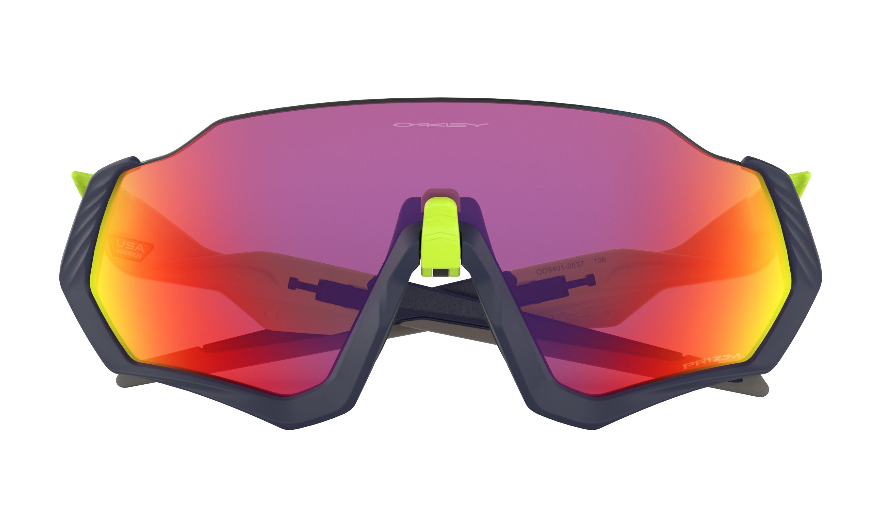 Oakley flight jacket fietsbril mat navy retina burn- prizm road lens