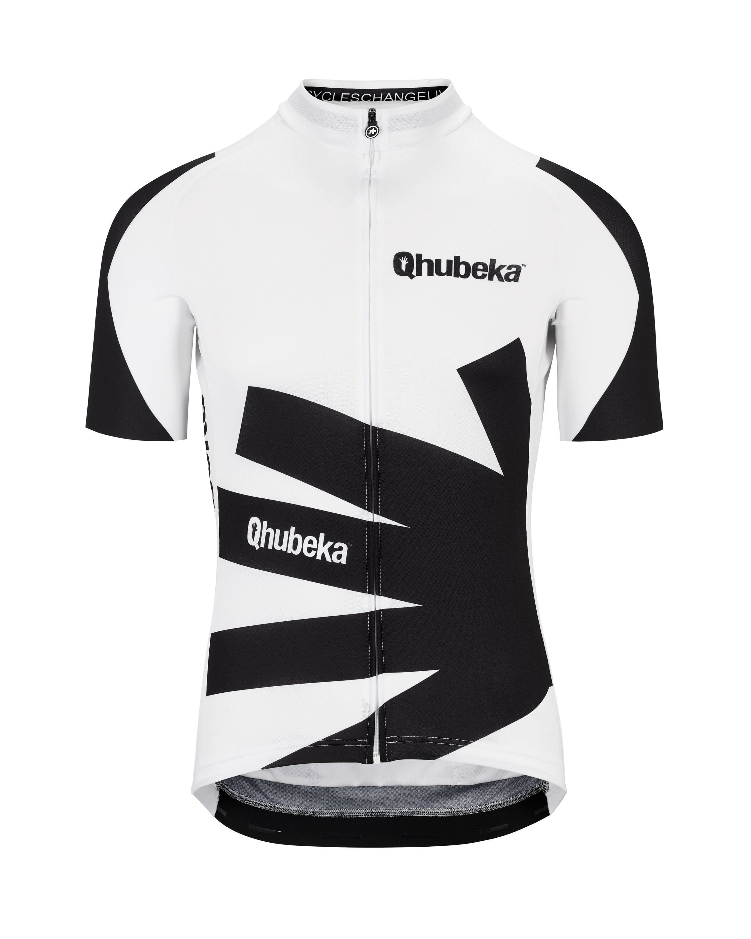 Assos Qhubeka moving forward fietsshirt met korte mouwen zwart