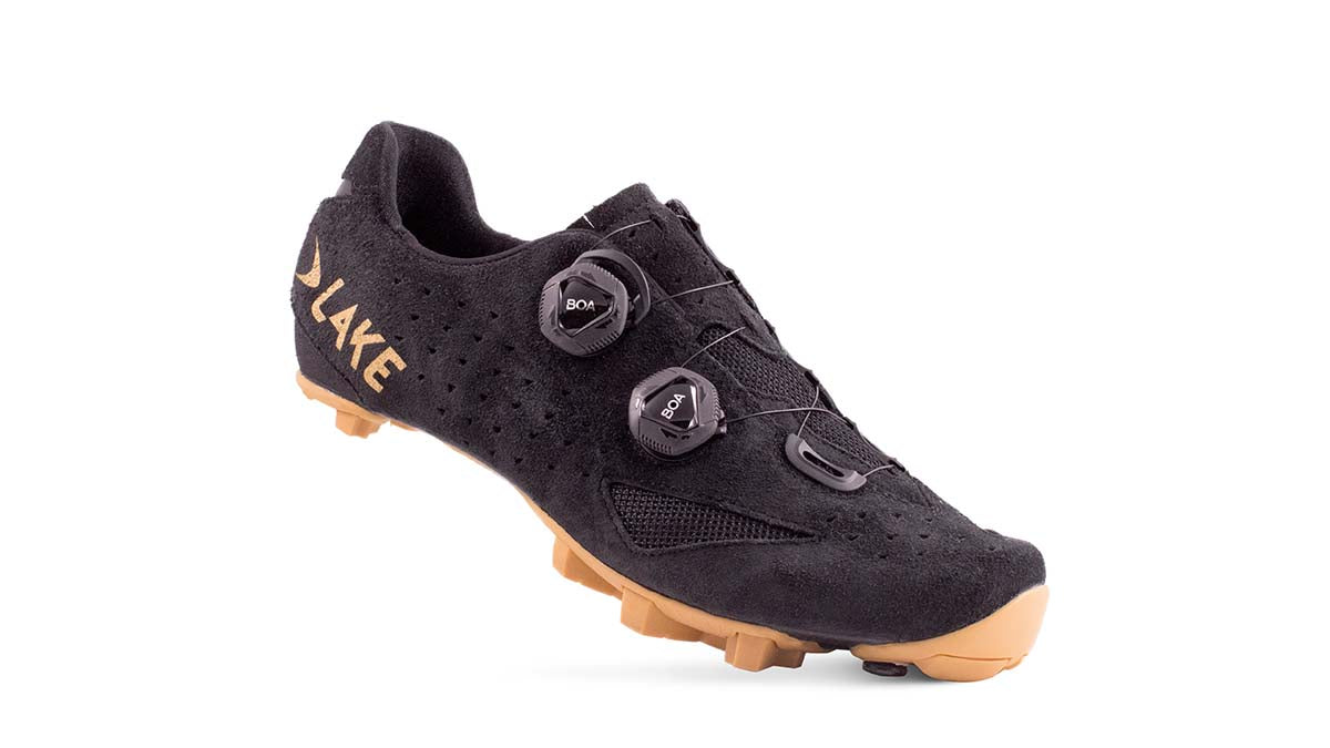 Lake MX238 GRAVEL Fietsschoen MTB - Black Suede/Gold