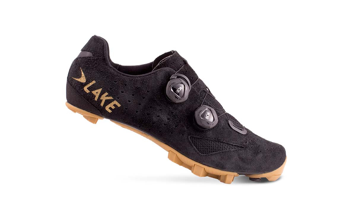 Lake MX238 GRAVEL Fietsschoen MTB - Black Suede/Gold