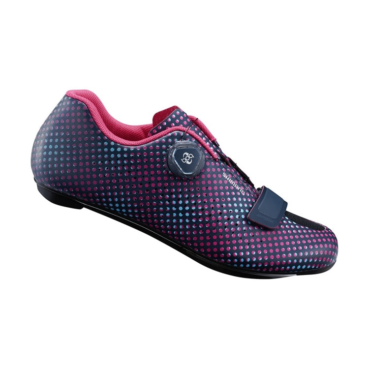Shimano rp501 dames race fietsschoenen navy dot