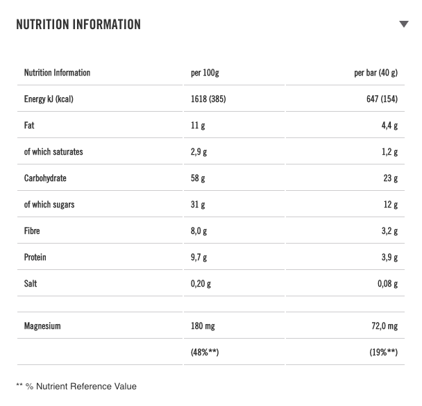 Powerbar natural energy cereal reep cacao crunch 40g