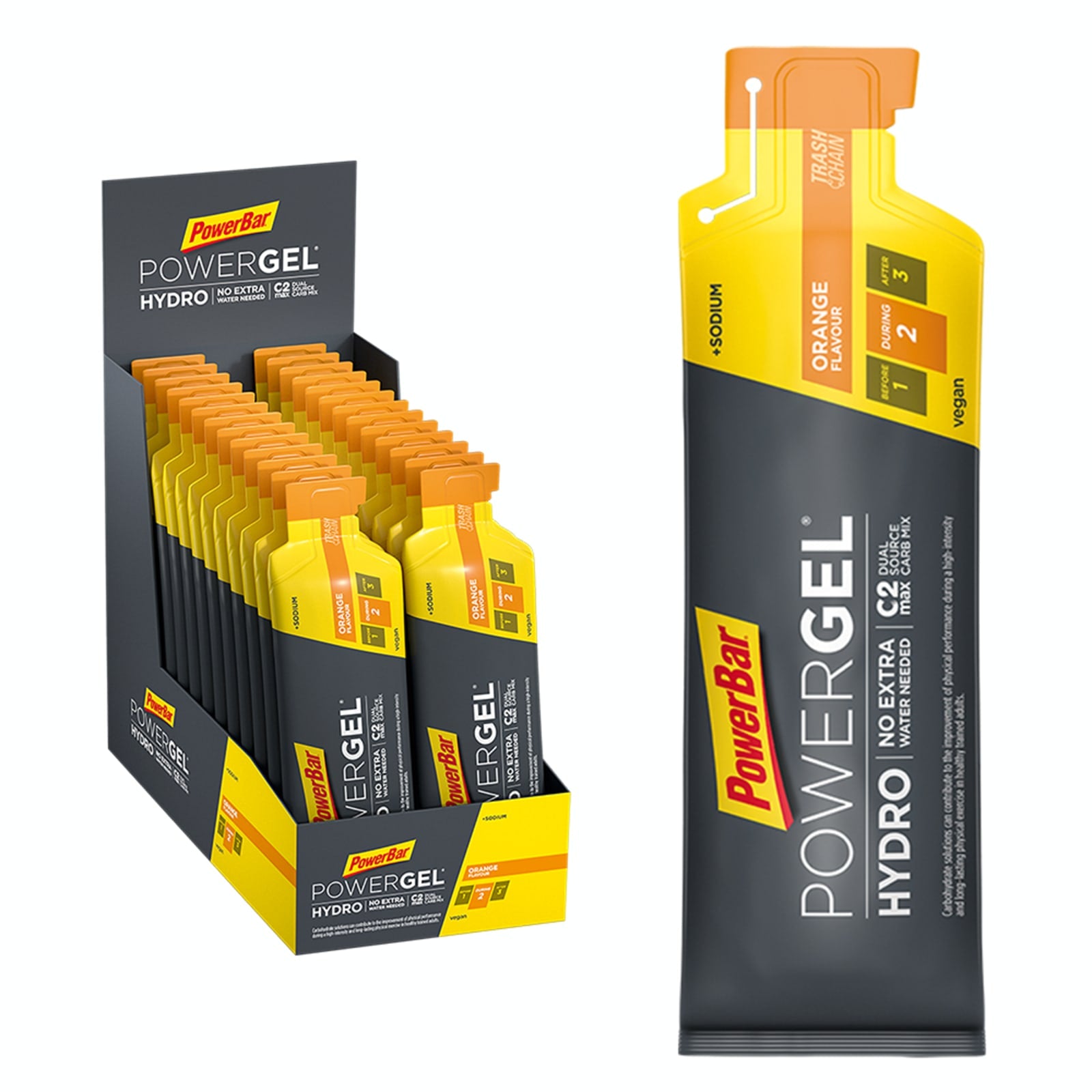 Powerbar powergel hydro energiegel orange 67ml box 24 pcs