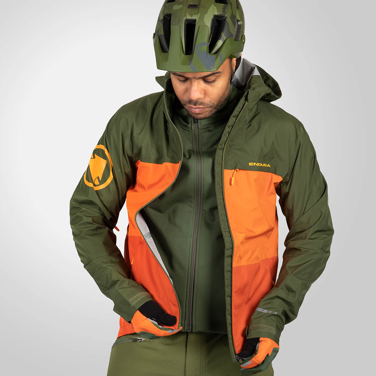 Endura SingleTrack Fietsjas II - Harvest oranje