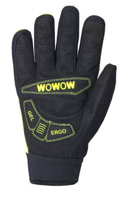 Wowow rainy dusk waterdichte fietshandschoen fluo geel