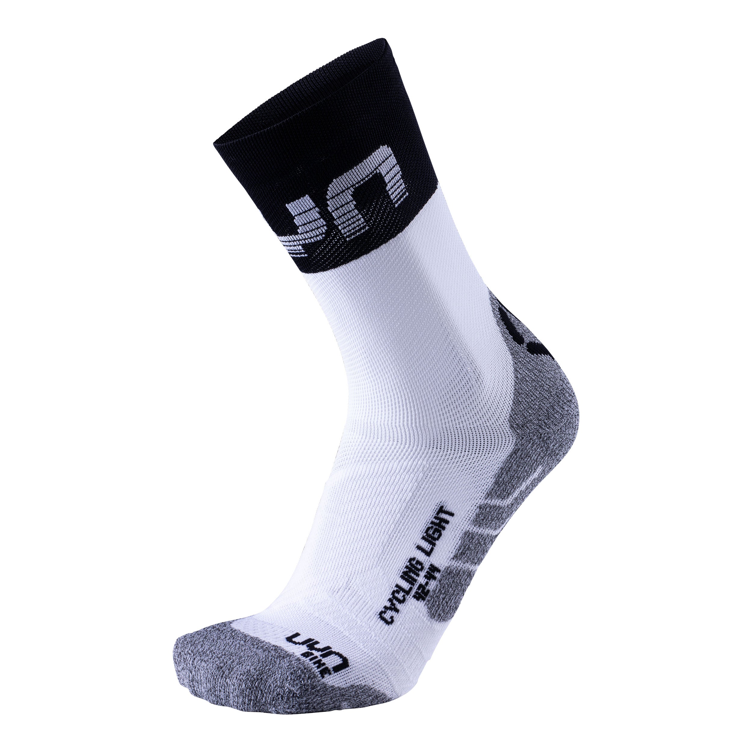 UYN cycling light fietssok wit zwart