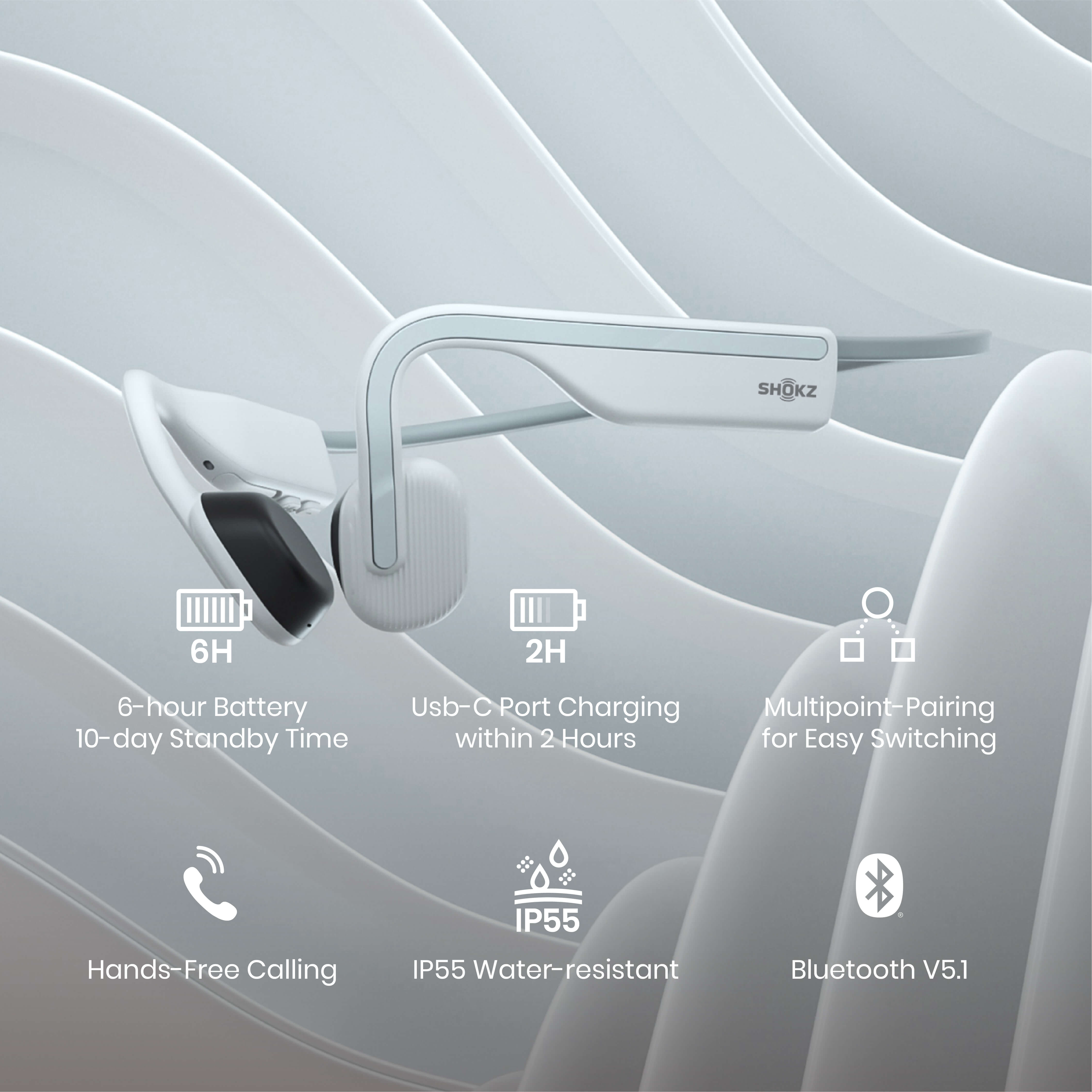 Shokz OpenMove White