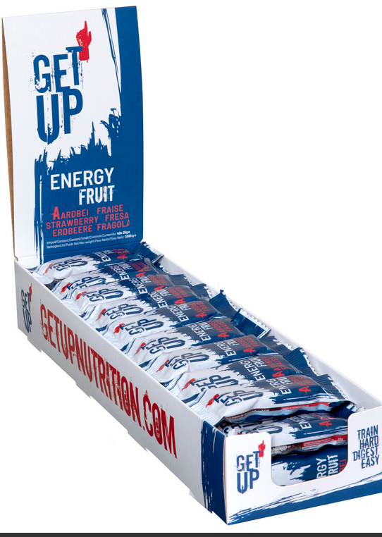 GET UP Energy Fruit Bar Aardbei 25g Box 40pcs