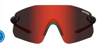 Tifosi Vogel Fietsbril Mat Zwart Smoke Red Lens