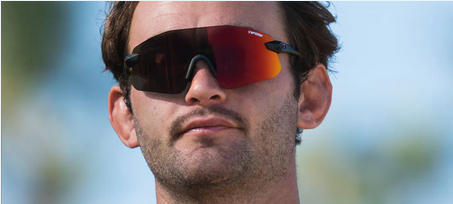 Tifosi Vogel Fietsbril Mat Zwart Smoke Red Lens