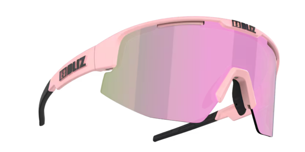 Bliz Matrix Bril Matt Powder Rose - Brown & Rose Mirror Lens