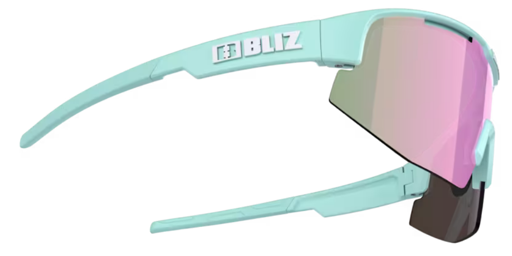 Bliz Matrix Small Matt Pastel Mint with Brown & Rose Mirror Lens