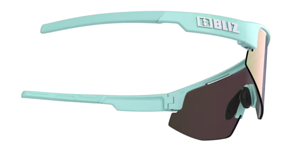 Bliz Matrix Small Matt Pastel Mint with Brown & Rose Mirror Lens