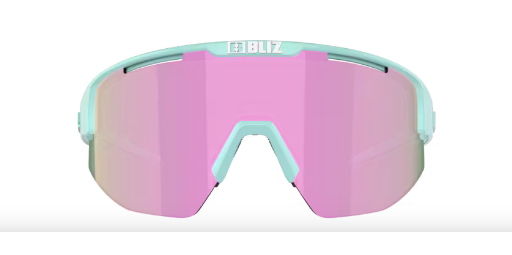 Bliz Matrix Small Matt Pastel Mint with Brown & Rose Mirror Lens