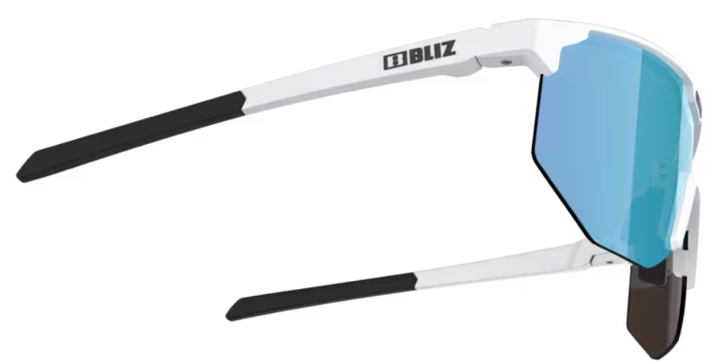 Bliz Hero Small Bril Matt White with Brown & Blue Mirror Lens
