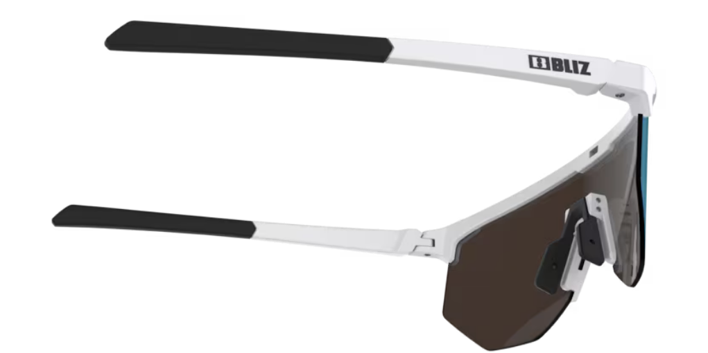Bliz Hero Small Bril Matt White with Brown & Blue Mirror Lens