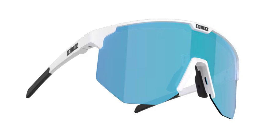 Bliz Hero Small Bril Matt White with Brown & Blue Mirror Lens