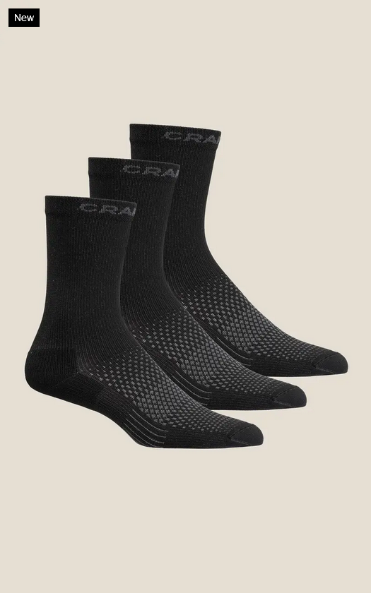 Craft Core Dry High Fietssok 3-Pack Zwart